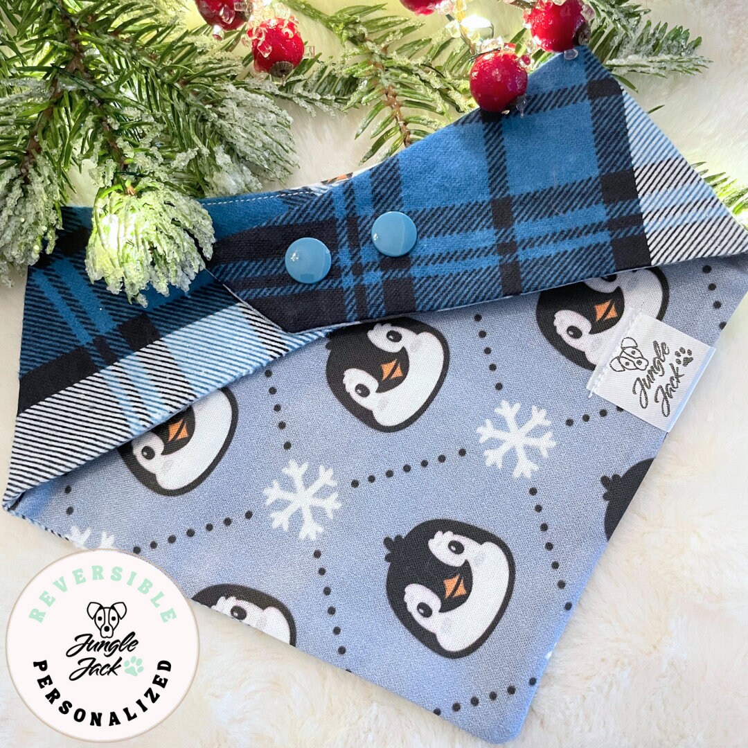 Dog Christmas Bandana Dog Christmas Gift Penguin Dog Bandana Winter Dog