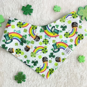 St. Patricks Day Hundehalstuch - Kleeblatt Outfit!