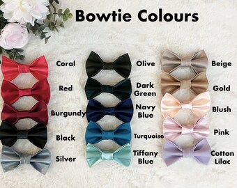 Tuxedo Add- On bow tie- Dog bow tie - Cat bow tie - satin bow tie- tuxedo bow tie- Tux Bow tie