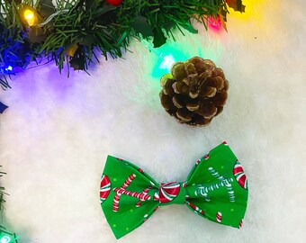 Ho- Ho- Holiday Bow! Dog/Cat Bow Tie!- Christmas Dog bow tie- Christmas Bow tie- Winter Bow tie