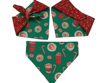 Tis the season! Reversible Dog/Cat Bandana - Christmas Bandana- Christmas Dog Gift