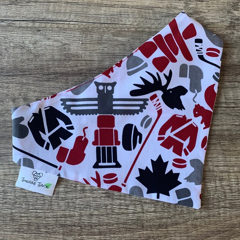 Proud Canadian bandana Summer Bandana Canadian Bandana Custom Reversible Dog Cat Bandana Proud Canadian