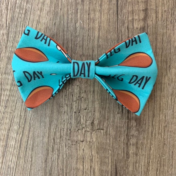 Leg Day - Dog/ cat bow tie- thanksgiving bowtie- fall bowtie- Autumn Bowtie -Dog bow tie- Cat bowtie- turkey bowtie