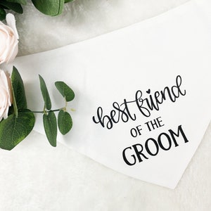 Best Friend of the Groom! Custom Dog/Cat Bandana -getting married -Pet wedding-  marriage -bridal gift - wedding outfit for dog