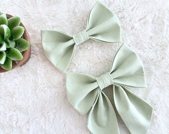 Sage Cotton Dog Bow Tie: Wedding Ring Bearer Pet Accessory