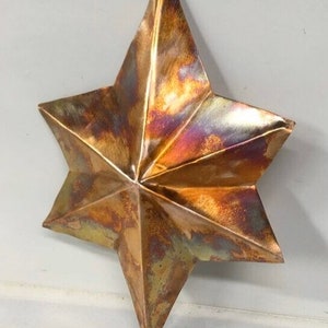 6 Pointed Copper Tree Topper: Hand Crafted Custom Made