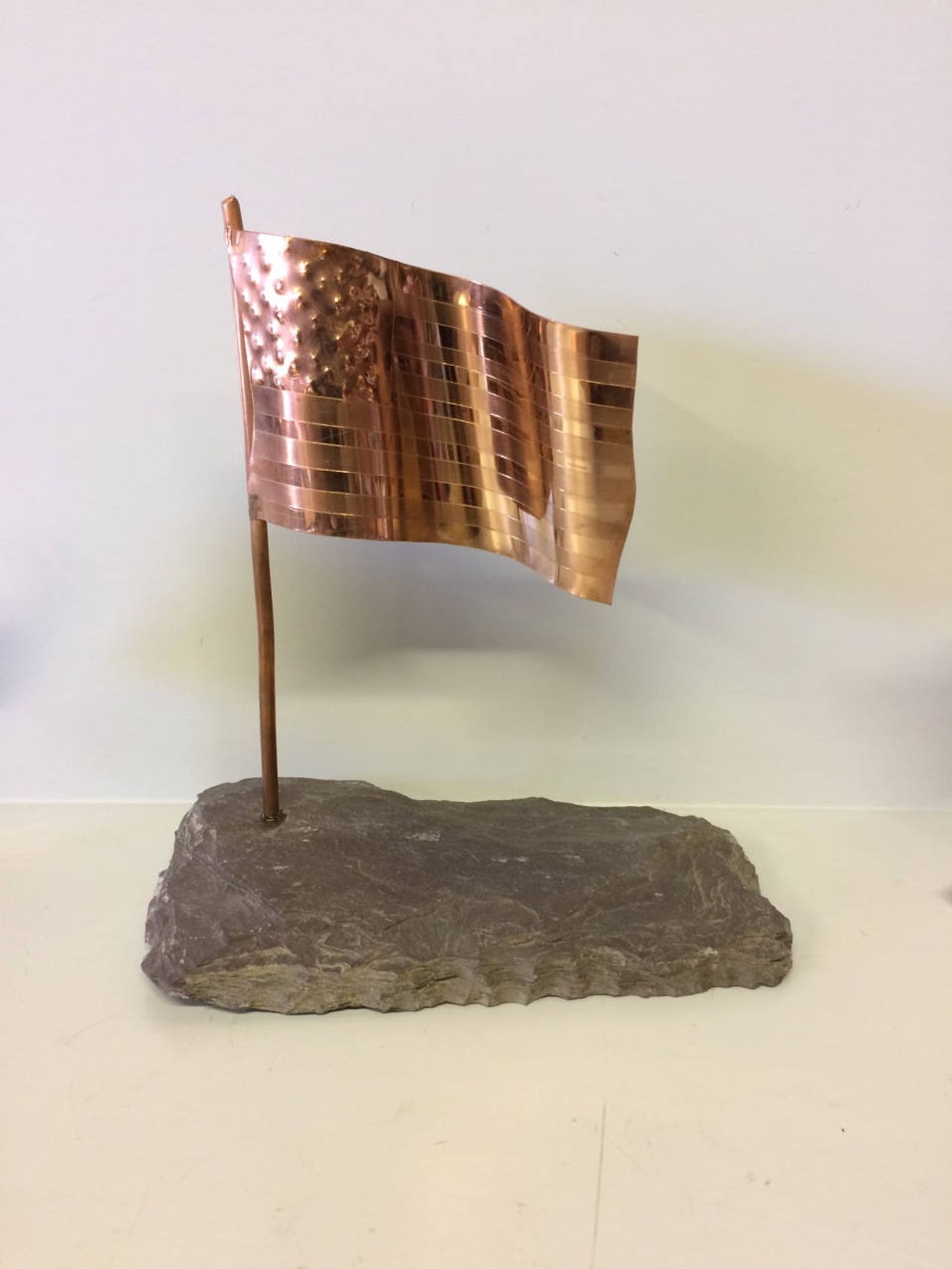 Custom Made ,hand Crafted Copper American Flag for Veteran's Day 5 to
