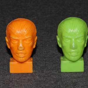 Universal Monsters 1964 Wolfman Pencil Sharpener Green Orange x2