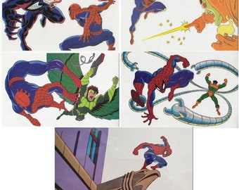 Spider-Man Animated Series 1994 Fox Cartoon Animation Cels Sericel Set C