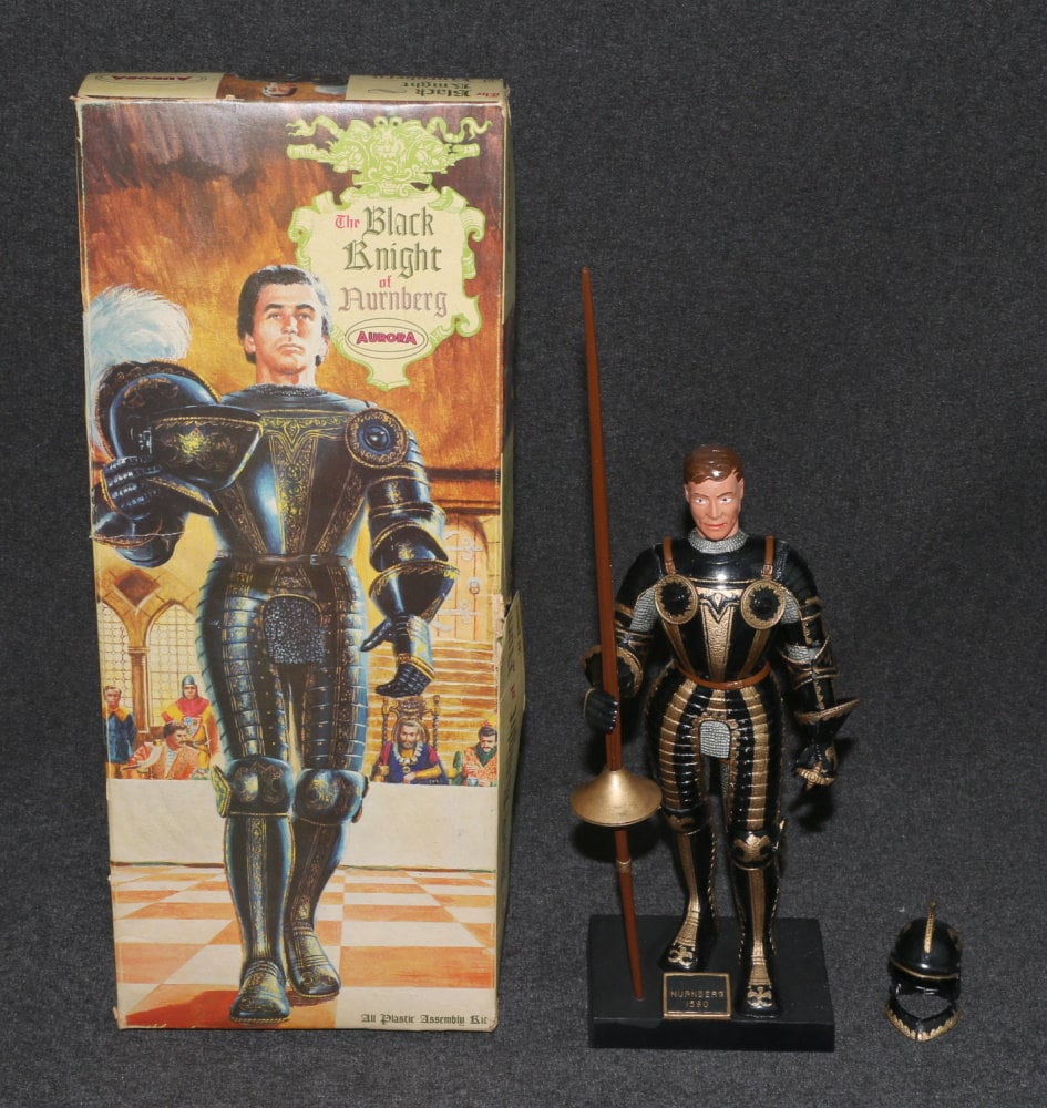 Aurora Model Built up 1973 Black Knight of Nurnberg Polk