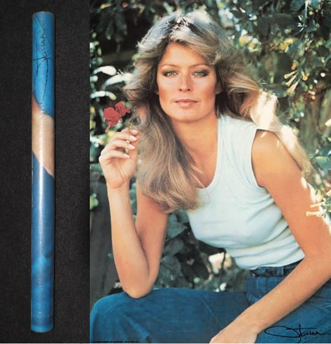 Farrah fawcett poster 1976 pro arts charlie s angels 14 509 jeans