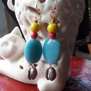 Silver Cowrie Earrings