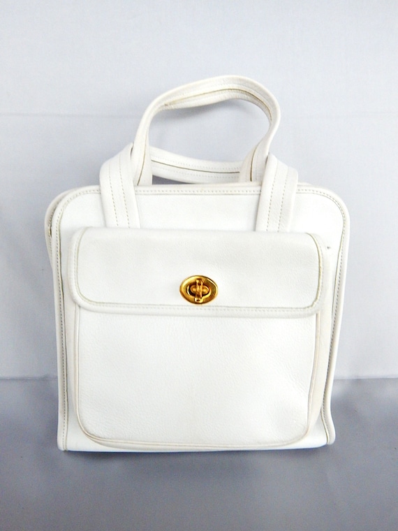 Rare Vintage Top Handle Coach Handbag Hand Bag 195