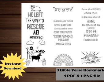 Bible Bookmark, Scripture book mark, Printable bible coloring bookmarks, Bible verse bookmarks