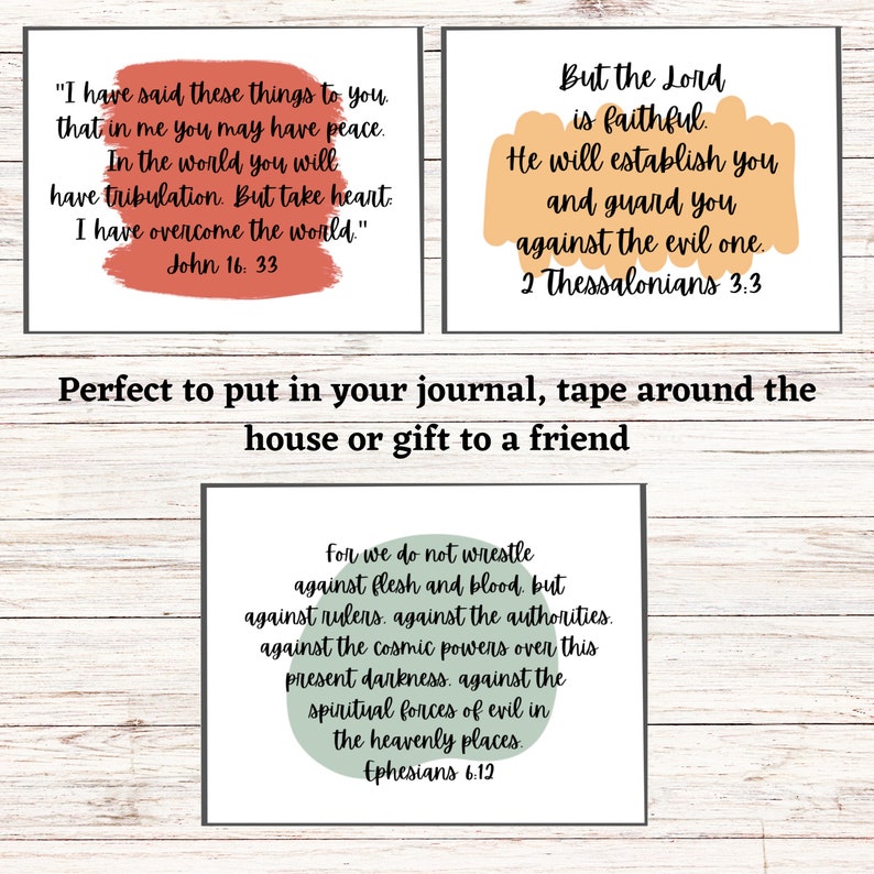 Printable Bible Verse Cards, Scripture Cards, Printables, Bible Memory ...