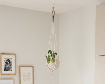 Color Block Hanging Planter, Indoor Color Block Minimal, Modern Macrame, Bedroom Living Room, Simple Scandinavian
