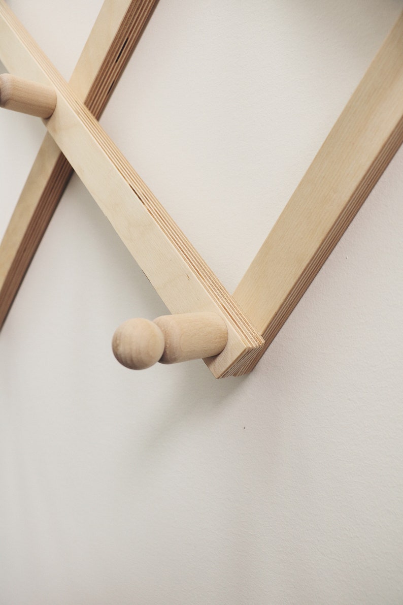 Accordion Peg Rack. Modern Hat Rack. Expandable Wall Rack. Etsy