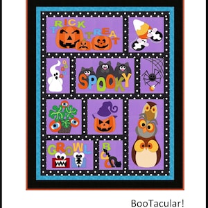 FCP-059 BooTacular!  (Digital Pattern) *a fusible applique quilt pattern