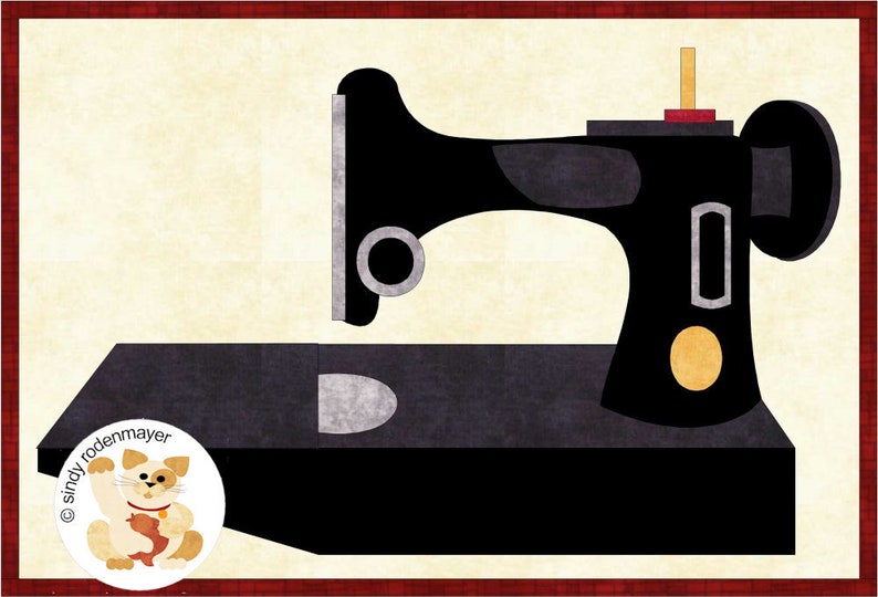 Featherweight Sewing Machine Applique Pattern Etsy