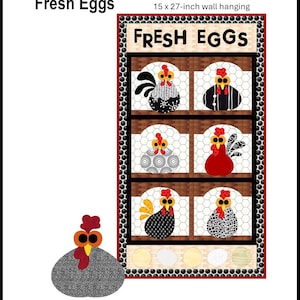FCP-033 Fresh Eggs (Digital Pattern) *a fusible applique quilt pattern
