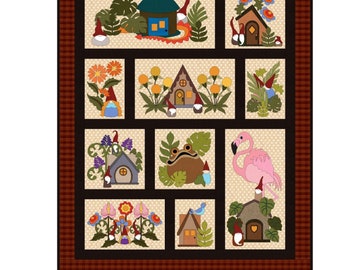 FCP-061 Gnome Grown (Printed Pattern) *a fusible applique quilt pattern