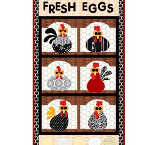 FCP-033 Fresh Eggs (Paper Pattern) *a fusible applique quilt pattern