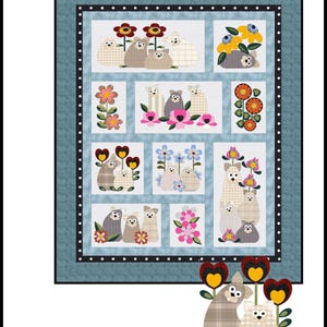FCP-099 Purr-Tastic (Digital Pattern) *a fusible applique quilt pattern