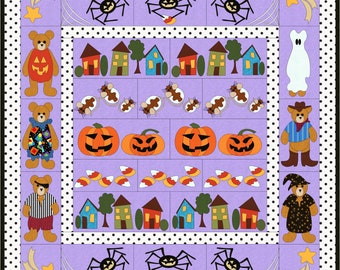 FCP-004 Halloween Row x Row (Digital Pattern) *a fusible applique quilt pattern