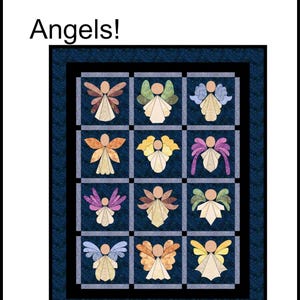 FCP-005 Angels (Digital Pattern) *a fusible applique quilt pattern