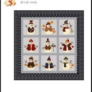 FCP-100 Flakey Friends 2 (Digital Pattern) *a fusible applique quilt pattern