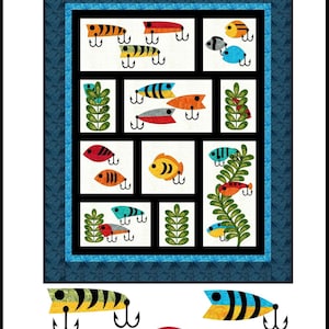 FCP-102 Hooked (Digital Pattern) *a fusible applique quilt pattern