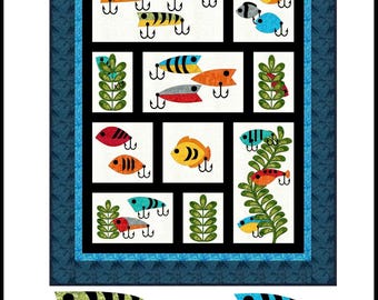 FCP-102 Hooked (Digital Pattern) *a fusible applique quilt pattern