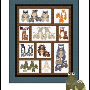 FCP-120 Wild Things (Digital Pattern) *a fusible applique quilt pattern