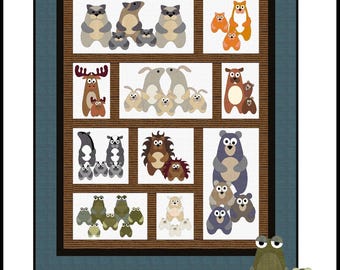 FCP-120 Wild Things (Digital Pattern) *a fusible applique quilt pattern