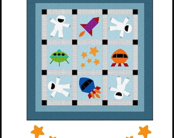 FCP-019 Rocket man (Digital Pattern) *a fusible applique quilt pattern