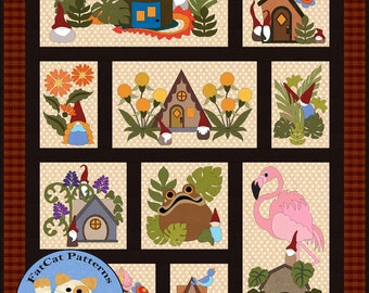 FCP-061 Gnome Grown (Digital Pattern) *a fusible applique quilt pattern