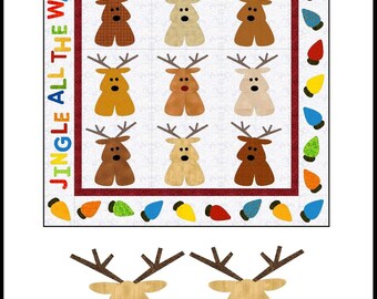 FCP-128 Jingle Quilt *Digital Pattern* a fusible applique pattern