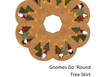 FCP-058 Gnomes Go Round (Digital Pattern) a fusible applique pattern
