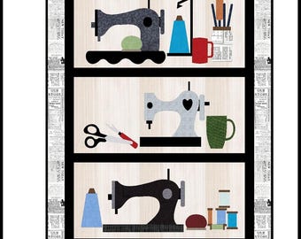 FCP-134 Sew it Begins (Digital Pattern) *a fusible applique quilt pattern