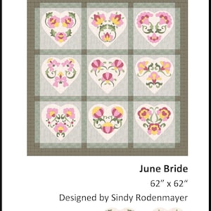 FCP-029 June Bride (Digital Pattern) *a fusible applique quilt pattern