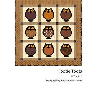 FCP-050 Hooti Toots (Printed Pattern) *a fusible applique quilt pattern