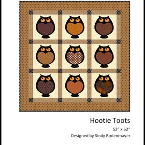 FCP-050 Hooti Toots (Digital Download) *a fusible applique quilt pattern