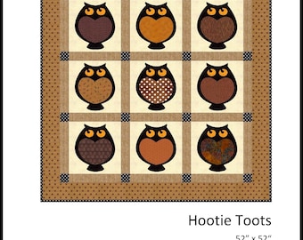 FCP-050 Hooti Toots (Digital Download) *a fusible applique quilt pattern