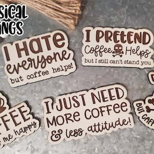 Magnet Café Collection Laser SVG | Aimant SVG | Ferme découpée au laser | Forge phosphorescente| Aimant SVG | Aimants pour salon d'artisanat