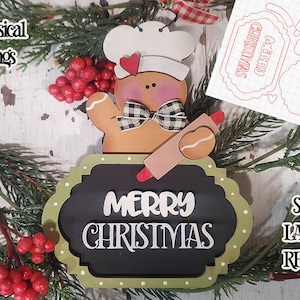 Baking Gingerbread Ornament| Christmas SVG| Laser Cut Christmas Gingerbread| Glow forge| Ginger Tray