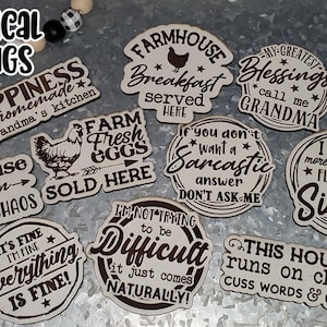 Magnet Laser Collection SVG| Aimant SVG | Ferme découpée au laser | Forge phosphorescente| Aimant SVG | Aimants pour salon d'artisanat