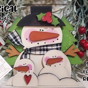 Winter Wonderland Snowman SVG| Laser Cut Snowman | Glow forge| Shelf Sitter Snowman SVG