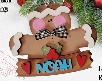 Holly Sign Gingerbread  Ornament SVG| Christmas SVG| Laser Cut Christmas Gingerbread| Glow forge| Ornament SVG