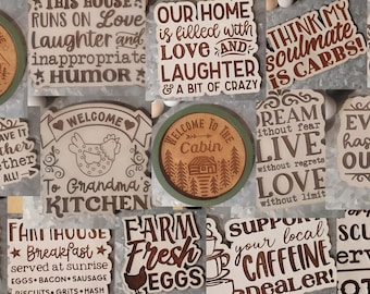 Super Magnet SVG Collection| Cow SVG| Laser Cut Farmhouse| Glow forge| Magnet SVG| Fridge Magnet Laser