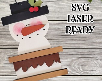 Sweet S'more Snowman Ornament SVG| Laser Cut S'more Ornament| Glow forge| S'more Laser SVG